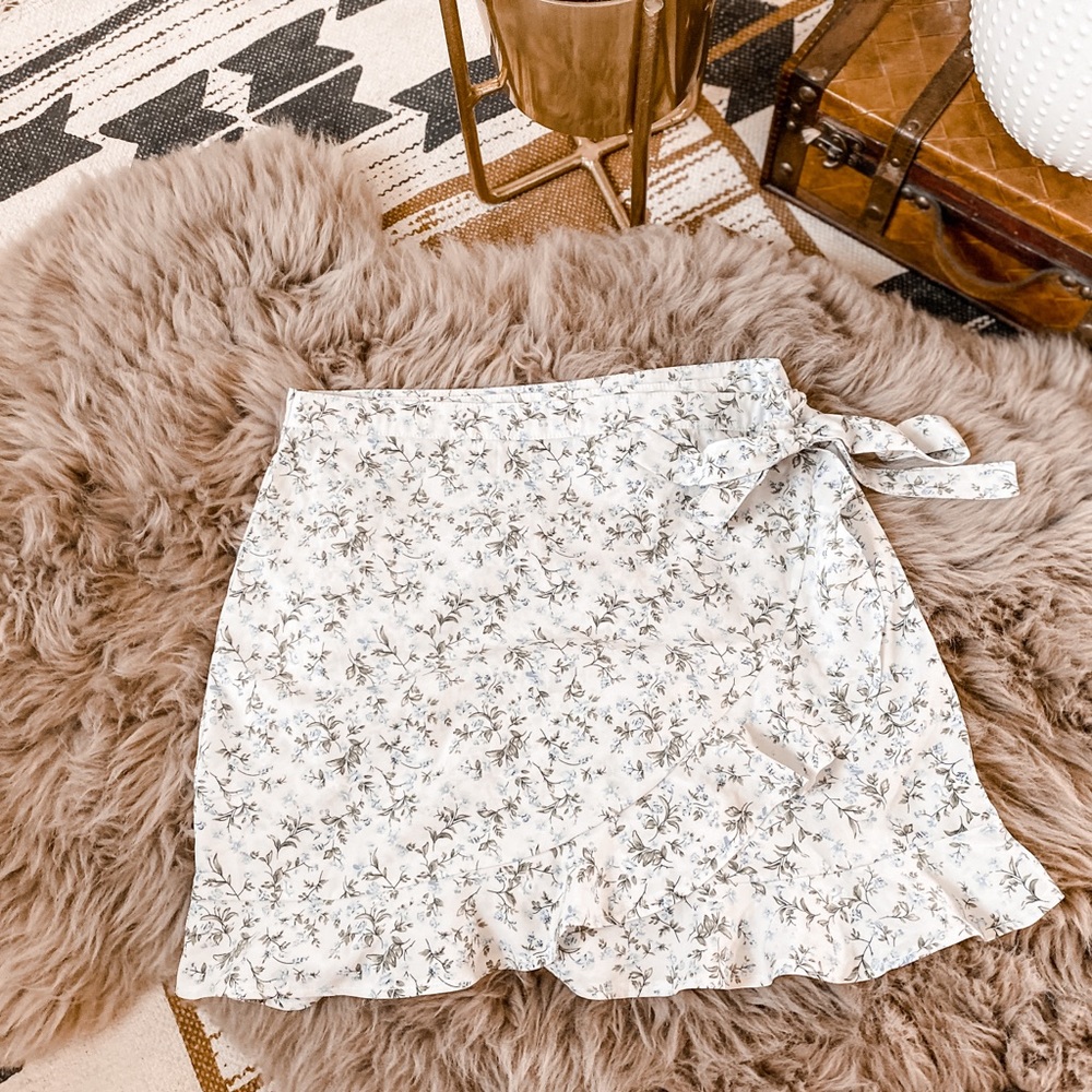 Nasty Gal Floral Wrap Skirt